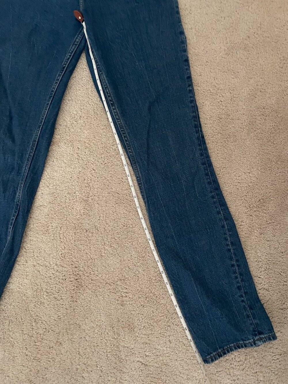 Ultra High Rise 90s Slim Straight Jeans Women 27L Dark Wash Vintage Style Denim - Picture 8 of 8